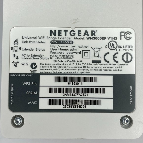 Netgear Universal Wifi Range Extender WN3000RP - Picture 3 of 4